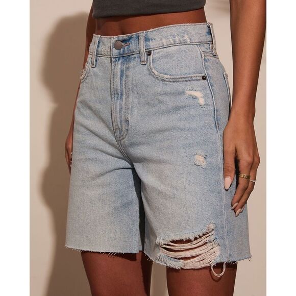 VICI Indio Denim Dad Shorts Size 27 - Picture 2 of 12